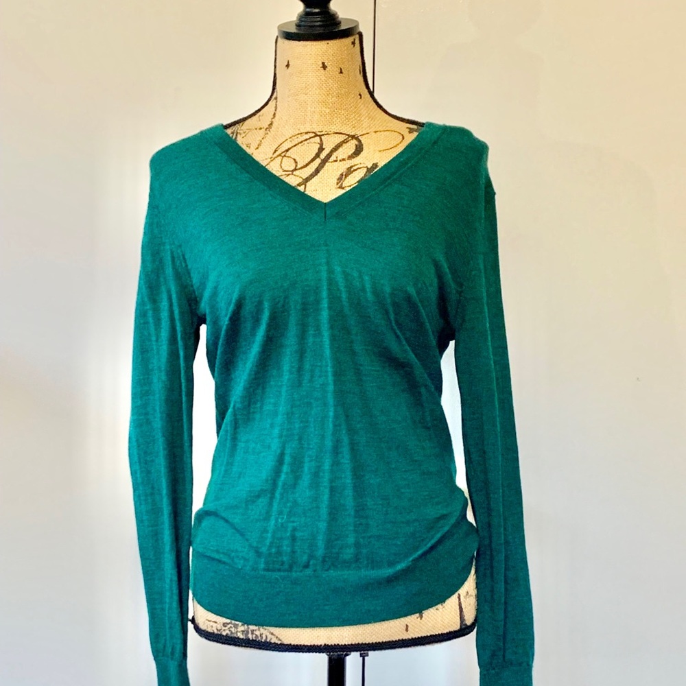 Teal merino wool sweater